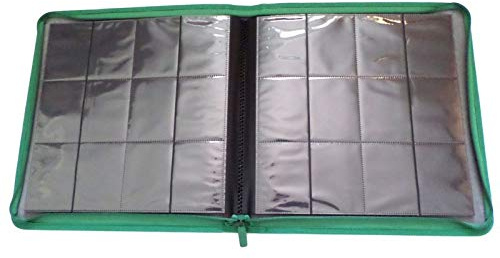 docsmagic.de Premium Pro-Player 12-Pocket Playset Zip-Album Dark Green - 480 Card Binder - MTG - PKM - YGO - Reissverschluss Dunkelgrün