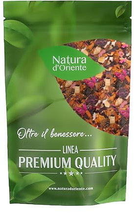 NATURA D'ORIENTE | Infuso Lampone e Melograno 100g | Naturale 100% Senza conservanti