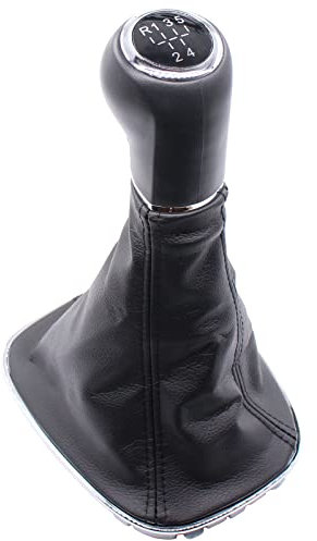 Doo Engy Schaltknauf Schaltsack Schalthebel Schaltmanschette Manschette Gangwahlhebel 5 Gang Leder schwarz für Adam 2012-2019 Corsa E ab 2014