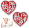 2 Stück Flicken zum Aufbügeln,  All You Need is Love Aufnäher Patches Set DIY t Shirt Patches, Gestickte Stoffaufnäher für Clothes, Jacken, Hemden, Jeans, Hüte, Rucksäcke