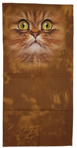 ware-direkt Schlauchschal Multifunktionstuch Loop Schal Halstuch Damen Herren Outdoor Sport Atmungsaktiv Elastisch (Katze)