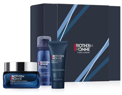 Biotherm Force Supreme Geschenk Set (Gesichtspflege 50ml + Rasur 50ml + Gesichtsreinigung 40ml)