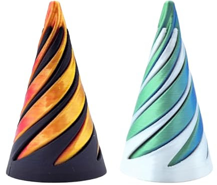 QTTRPCU 2 Stück Spiral Cone Fidget Toy, Impossible Cone, Spiral Cone Gear Spinner Fidget Toy, Ägyptische Pyramide Ägypten Deko Statue, Impossibile Cones Stress Relief Toy