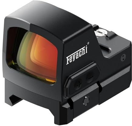 Feyachi RDS-57 Pistolet Red Dot Sight 2 MOA Lunette de visée pour pistolet RMR visière réflexe avec plaque d'adaptation pour pied MOS et Picatinny, uniquement pour les activités sportives