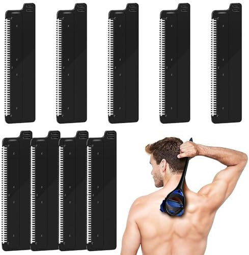 Fosoloni Ersatzklingen für Bakblade 2.0, 3.0 und 2.0 Elite Plus Rückenhaar und Körperrasierer Ersatzkartuschen, Rasierer für Nassrasierer Herren, rückenrasierer herren(9 Stück )