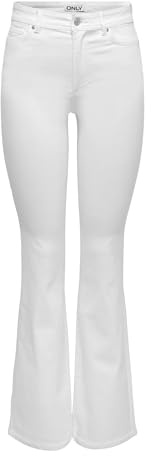 ONLY Damen Onlwauw Hw Flared White DNM Pim221 Onlwauw Hw Flared White DNM Pim221