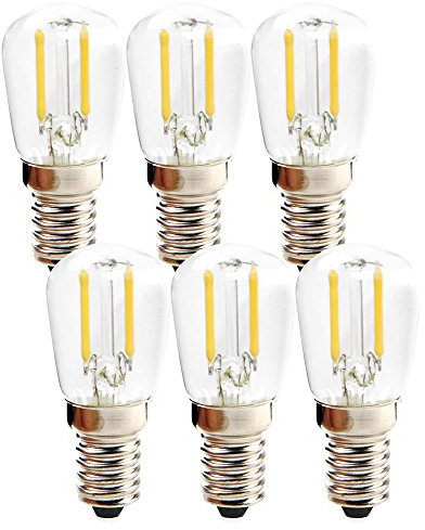NCC-Licht LED Filament Röhre T26 1W = 8W E14 60lm extra warmweiß 2200K (6 Stück)
