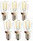 NCC-Licht LED Filament Röhre T26 1W = 8W E14 60lm extra warmweiß 2200K (6 Stück)