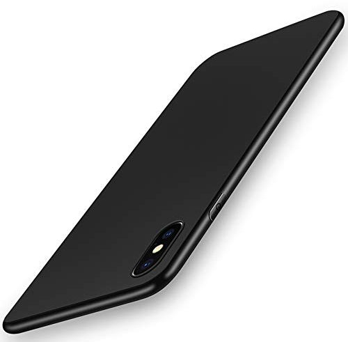 Garegce Case Compatible with iPhone XS Max, Ultra Slim Silicone Thin Case, Soft Flexible TPU Silky Matte, Anti Scratch Protective Cover Compatible with iPhone XS Max-6.5 inch - Matte Black