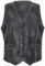 Infinity Leather Männer Ziege Wildleder Klassisch Smart Schwarze Leder Weste L
