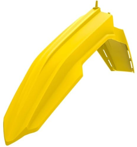 POLISPORT 8576800001 OEM Replica Front Fender Made of Durable and Strong Glossy Plastic Compatible with Suzuki Motorcycles in Yellow
