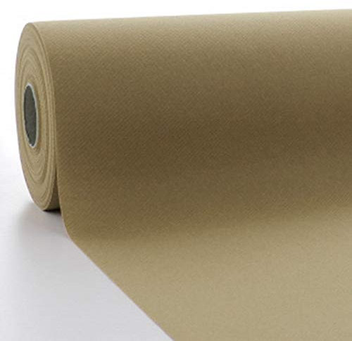 Sovie HORECA Airlaid Tischdeckenrolle | Tischtuch Tischdecke Einweg | 120 cm x 40 m | 1 Stück (Naturbraun)