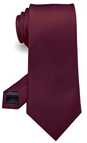 JEMYGINS Maroon Handgenähte Krawatte for Herren - Arbeit.Party.Vatertag(2)