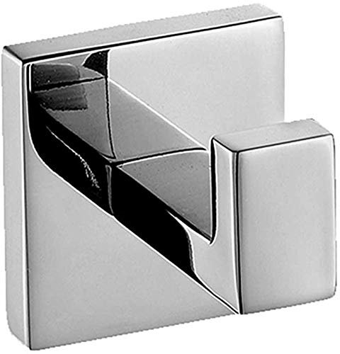 Biutimarden Gancho cromado de acero inoxidable 304 para toallas de baño, gancho individual para albornoz, perchero montado en la pared