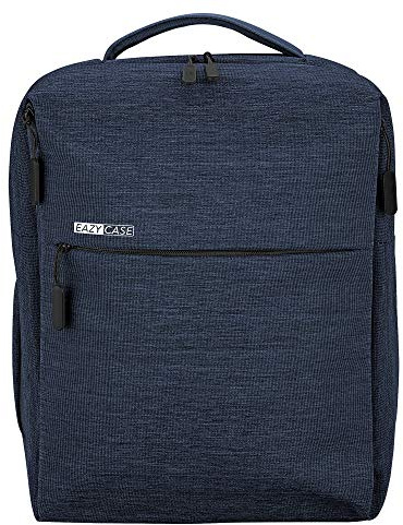 EAZY CASE Rucksack mit Laptopfach bis 15 Zoll, unisex Tagesrucksack, moderner Business Rucksack, modischer Daypack mit 15 Liter Stauraum, wasserdichter Schulrucksack, Bagpack, Dunkelblau, Blau