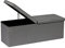 Bonlife Extra Large Folding Ottoman Storage Box,Linen Toy Storage Chest,Window Seat with Storage Trunk,End of Bed Bench,Grey 110x38x38cm