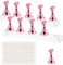 Difenni Nail Art Display Stand, Magnetic Nail Tips Practice Holder, 54 Pcs Reusable Adhesive Putty, Pink, Acrylic