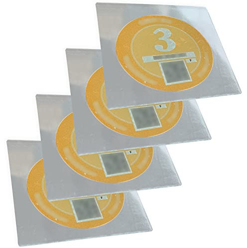 Easyboost Pochette Autocollante pour Vignette Crit'Air Auto Etui Plastique Support Transparent Protection Plastifiée Voiture 90 x 90mm (4 Pochettes)