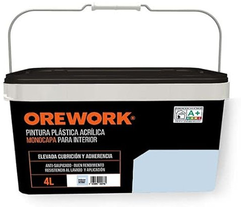 Orework Pintura monocapa para interior - 4 l - Azul natura