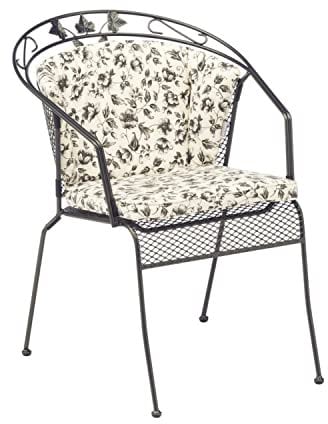 KETTtex EXKLUSIV Auflage für Sessel Elegance Altweiß mit Schritfzug I Sitz 43x46x4 I Rücken 35x80x3 cm I Bankauflage weich & robust I Wetter- & formbeständige Auflage I Pflegeleichte Sitzkissen