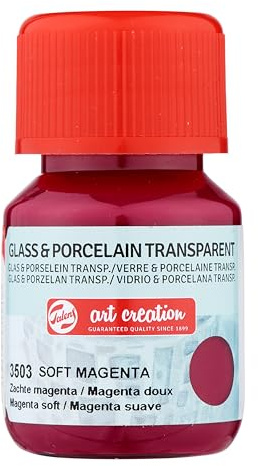 Talens Art Creation Glass & Porcelain Transparent Jar 30ml 3503 (411335030), Soft Magenta, 1 unidad (Paquete de 1)