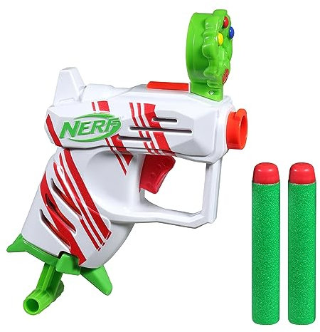 Nerf Elite 2.0 Jolly Dash Blaster, 2 Elite Darts, Pull to Prime, Winter Toy Foam Blaster, Easter Gifts, Kids Easter Basket Stuffers, Ages 8+