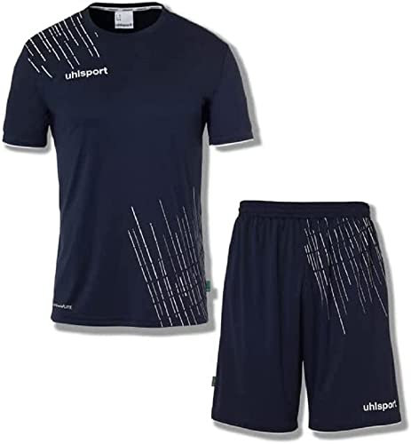 uhlsport Jungen Score 26 Fußball Trikot-Set - Fußball-Set Bestehend Aus Trainings-Shirt Und Trainings-Hose, Marine/Weiß, 164 EU