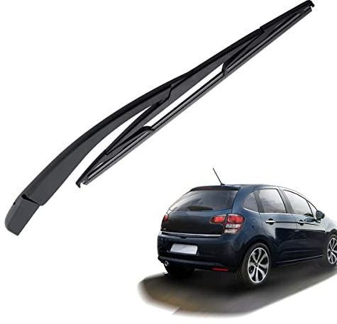 FanPaYY Jeu de lames de Bras D'essuie-Glace Arrière de Voiture, Bras D'essuie-glace Arrière et Balai compatible avec C3 2002-2017 307 SW 2002-2017 6429T8