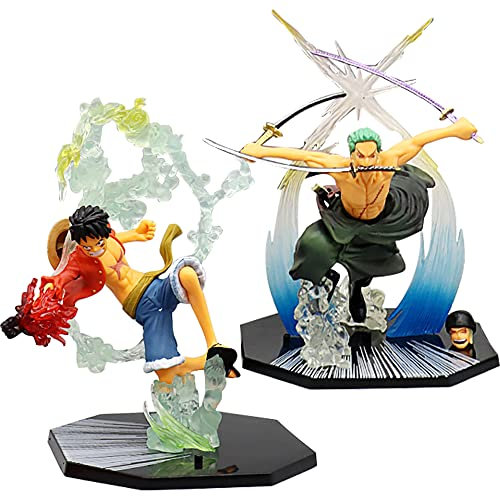 BESTZY One Piece Action Figure, 2PCS Character Model Anime Statue Doll Collectible Model Characters Statue Creative Decoration Gift for Kids Party Supplies