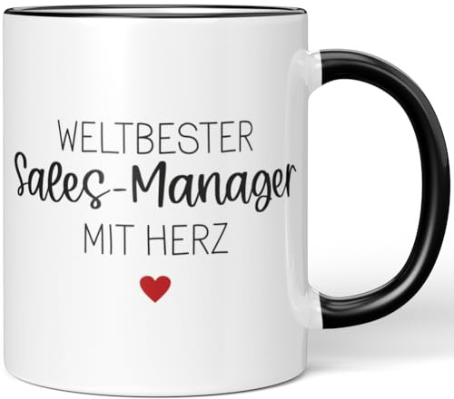 JUNIWORDS Tasse, Weltbester Sales-Manager, Schwarz (6696536)