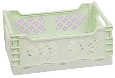 Craftelier - Aufbewahrungsbox für Scrapbooking und Bastelarbeiten, zusammenklappbar und stapelbar, große Größe - Offene Box 24,5 x 18 x 10,8 cm - Mintfarben