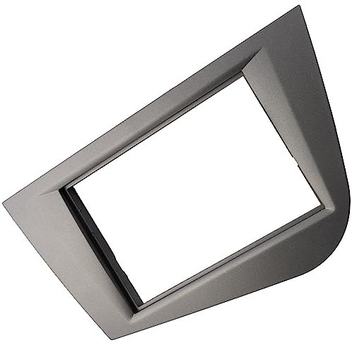 AERZETIX - C11617 - Cadre/façade/Adaptateur 2 DIN pour autoradio de Voiture - Moulage/Cache en Plastique - Couleur Gris/Anthracite - Compatible avec Seat Leon 2005-2009