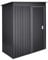 Wasabi - Armario Exterior Terraza 1,39m2 Neat Antracita - Puerta Corredera - Techo Inclinado - 162x86x181cm - Caseta Jardín Resistente - Cobertizo Almacenamiento
