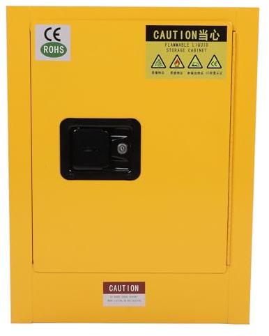 Industrie Sicherheitsschrank, Gefahrstoffschrank Gefahrenlagerschrank Feuerbeständig Explosionssicher Lecksicherer Schrank Chemikalienschrank 56 x 43 x 43cm