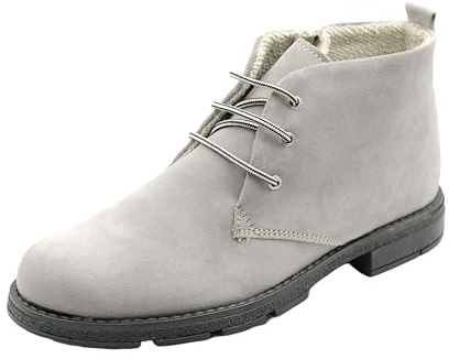 Kristian Shoes 2210 stivaletti da donna in pelle nabuk – realizzati a mano nell'UE – calda imbottitura, eleganti scarpe invernali da donna, stivali invernali di alta qualità per stile e comfort,