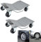YRHome 2 Stück Rangierhilfe 500 kg pro Plattform Reifenwechsel Rangierheber Wagenheber Rad Rangierroller 40,5x30x7cm für Auto PKW LKWs Mobile Reifenplattform Traktoren Silber