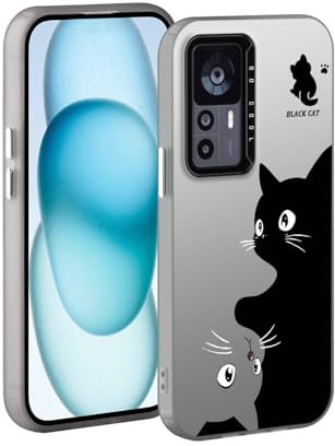 YUXING Handyhülle für Xiaomi 12T / Xiaomi 12T Pro Hülle Kunst Muster Design Ultra Dünn Stoßfestes Schutzhülle Bumper Case Cover (Cat)