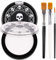 UCANBE White Foundation Goth+ Schwarz Gesichtsfarbe mit 3 Pinsel, Sicher Ungiftig, Körperfarbe für Halloween, Karneval, Theater, Bühne, Film