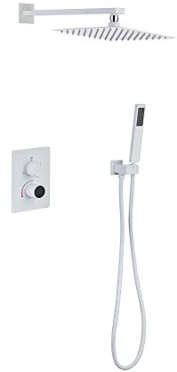 Badewannen-Duscharmatur, Badewannen-Wasserhahn-Duschset, Badezimmer-Doppelgriff-Warm- und Kaltwasser-Mischbatterie, Kupfer-Doppelloch-Wannen-Wasserhahn mit Duschkopf, Chrom
