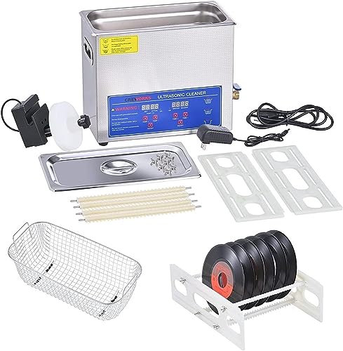 Kit de Limpieza de Discos de Vinilo, con Temporizador Digital y Calentador, Sistema de Limpieza de Discos de Vinilo para Limpiar profesionalmente y Restaurar Sus Discos