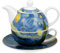 DUO ART GALLERY Tasse mit Teekanne STARRY NIGHT inspired by Van Gogh New Bone China Porzellan