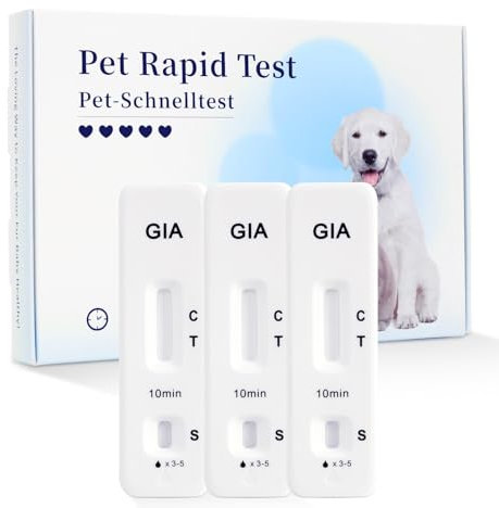Galle Bear 2 x Giardien Schnelltest für Hund & Katze Giardientest Qualitativer Giardien Test