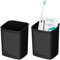 2 Packs Wall Mounted Toothbrush Holders, Self Adhesive Bathroom Toothbrush Wall Holder for Electric Toothbrush, Toothpaste, Razor,Shower Item (Black）