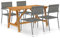 Sufrk 5-TLG. Garten-Essgruppe Grau Garten Barset Barhocker Outdoor Wetterfest Garden Bar Set - 3068778