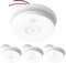 Siterlink - Detectores de humo interconectados con cable, alarma fotoeléctrica para humo con batería 9V, botón de prueba/silencio, alarma contra incendios con cable duro para el hogar, GS562A