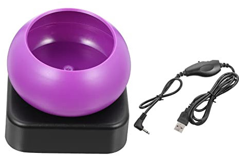 PHENOFICE Elektrische Perleneinfädelmaschine Schale Für Perlen Drehwerkzeug Perle Für Die Schmuckherstellung DIY-perlenhandwerk-Spinner-schüssel Perlenschale Beat-Maschine Abs Violett
