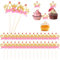 30 PCS Crown Cupcake Toppers, Gold Glitter Princess Cupcake Toppers, Crown Tiara Cake Picks, Glittery Princess Crown Cake Cupcake Decoration for Wedding Birthday Baby Shower Party Decor