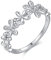 Zirkonia Ringe für Damen, Modeschmuck für Damen Gänseblümchen mit weißem Zirkonia