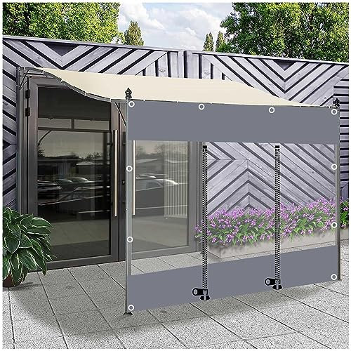 Tende trasparenti per esterni, 0,3 mm, in PVC, impermeabili, con cerniera, copertura trasparente per pergola, gazebo, patio, portico, 1,2 x 1,2 m