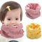 2 Stück Schal, Loop Kinder Baumwolle Herbst Winter Schal Baby Loop Hals Wärmer Mädchen und Junge (rosa+gelb)